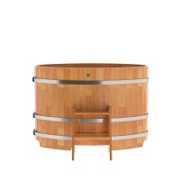 Купель овальная из сращенных ламелей лиственницы 0,80х1,42