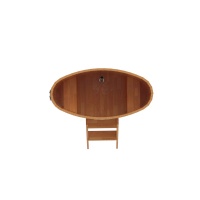 Купель овальная из сращенных ламелей лиственницы 0,69х1,31